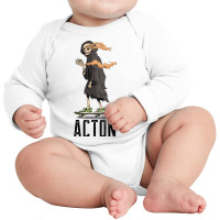 Limited Edition Acton Los Angeles California, Skeleton On A Skateboard Long Sleeve Baby Bodysuit | Artistshot