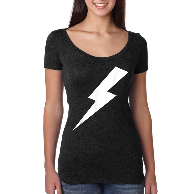 Lightning Bolt Print Women's Triblend Scoop T-shirt by ReginaldLewisMay | Artistshot