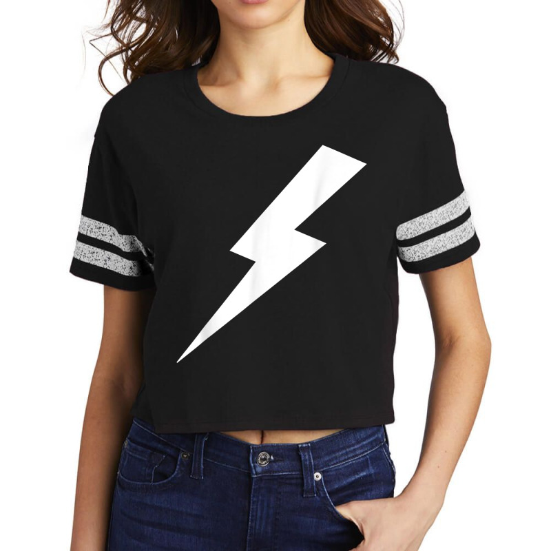 Lightning Bolt Print Scorecard Crop Tee by ReginaldLewisMay | Artistshot