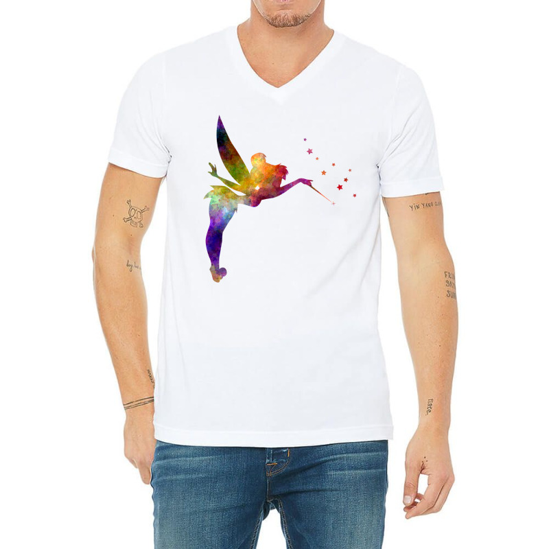 Tinkerbell In Watercolor Baby Trending V-neck Tee | Artistshot