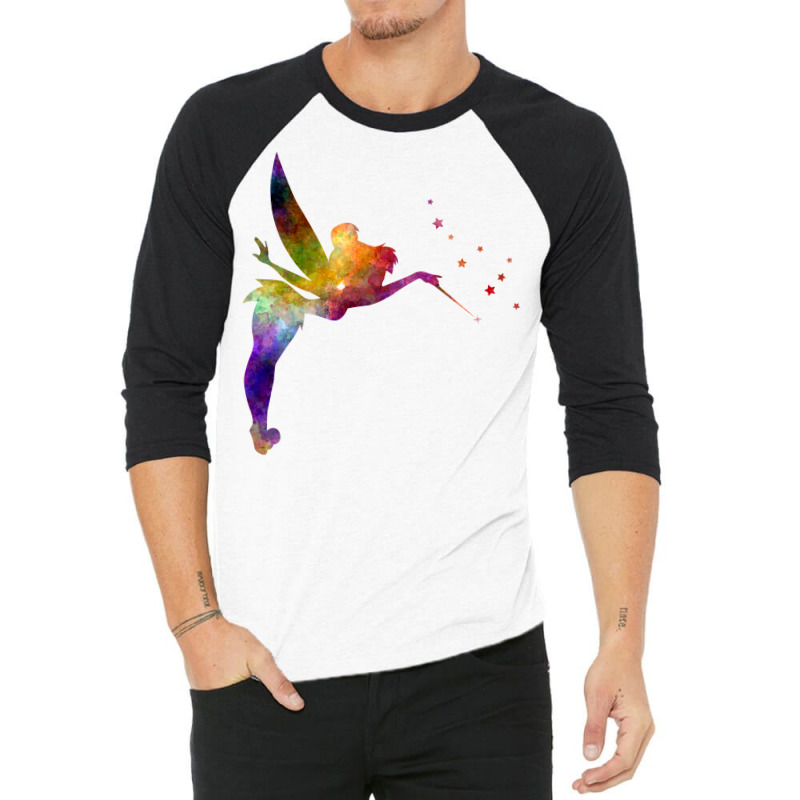 Tinkerbell In Watercolor Baby Trending 3/4 Sleeve Shirt | Artistshot