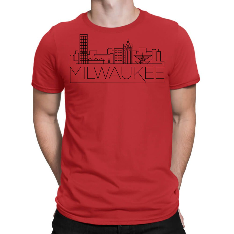 Milwaukee City Minimal 80s Aesthetic T-shirt | Artistshot