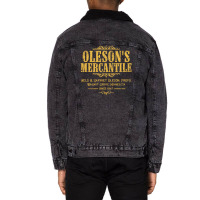 Olesons Mercantile From Little House On The Prairie Unisex Sherpa-lined Denim Jacket | Artistshot