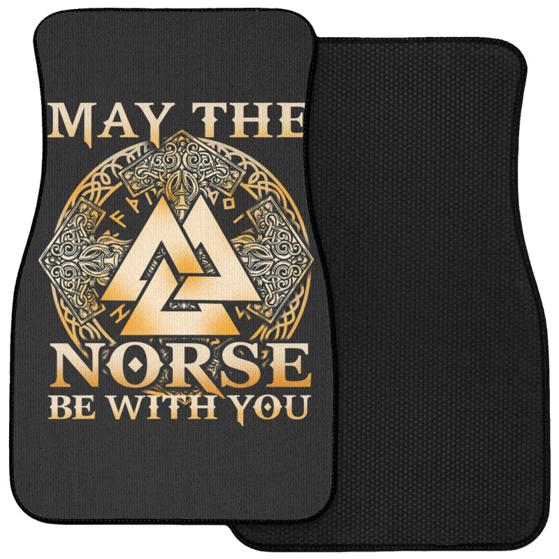 Trending May The Norse Be With You Nordic Mythology Warrior Front Car Mat | Artistshot