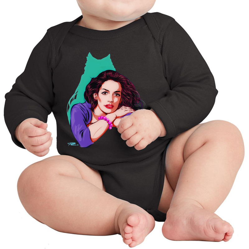 Hot Trend Anne Hathaway - An Illustration By Paul Cemmick Long Sleeve Baby Bodysuit by Box Bingham | Artistshot