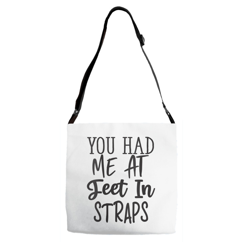 Womens You Had Me At Feet In Straps Funny Essential V Neck T Shirt Adjustable Strap Totes | Artistshot