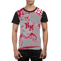 Vintage Looking Unm Lobos Yellow Red Graphic T-shirt | Artistshot