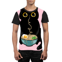 Ramen Cat Love Graphic T-shirt | Artistshot