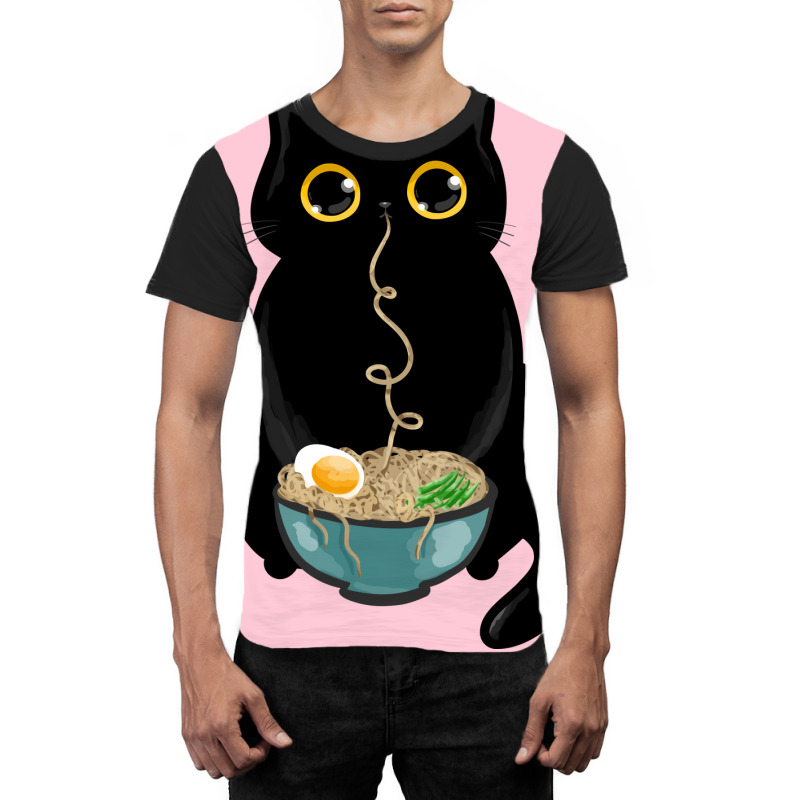 Ramen Cat Love Graphic T-shirt by fizzoviklea | Artistshot