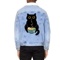 Ramen Cat Love Unisex Sherpa-lined Denim Jacket | Artistshot