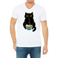 Ramen Cat Love V-neck Tee | Artistshot