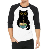 Ramen Cat Love 3/4 Sleeve Shirt | Artistshot