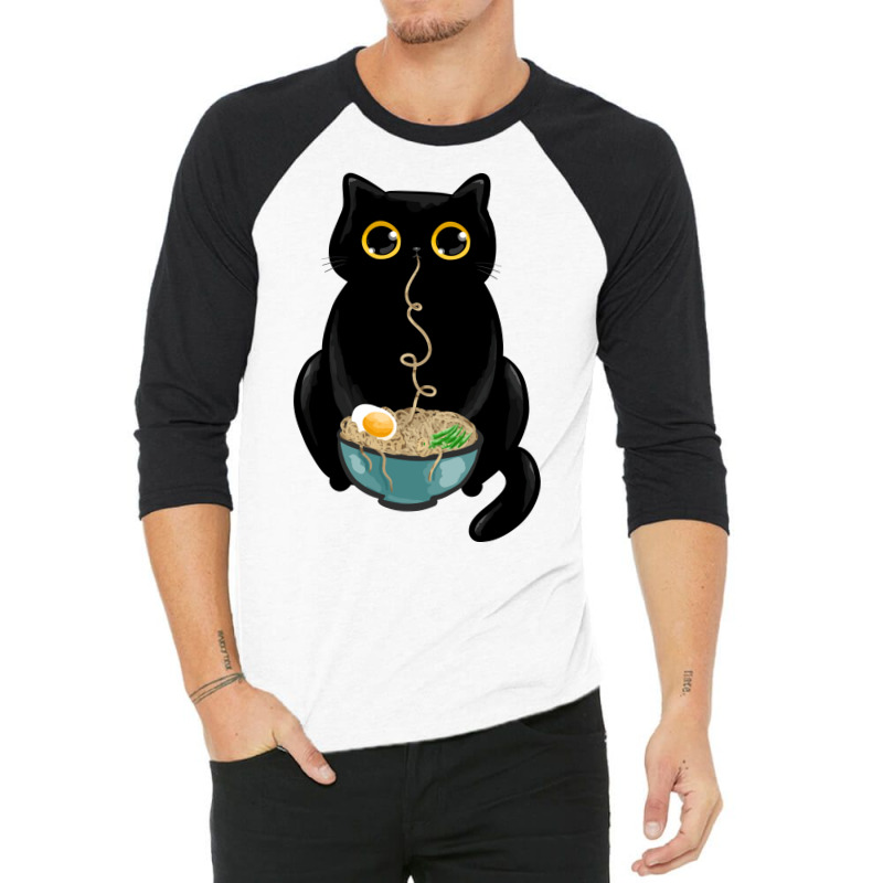 Ramen Cat Love 3/4 Sleeve Shirt by fizzoviklea | Artistshot