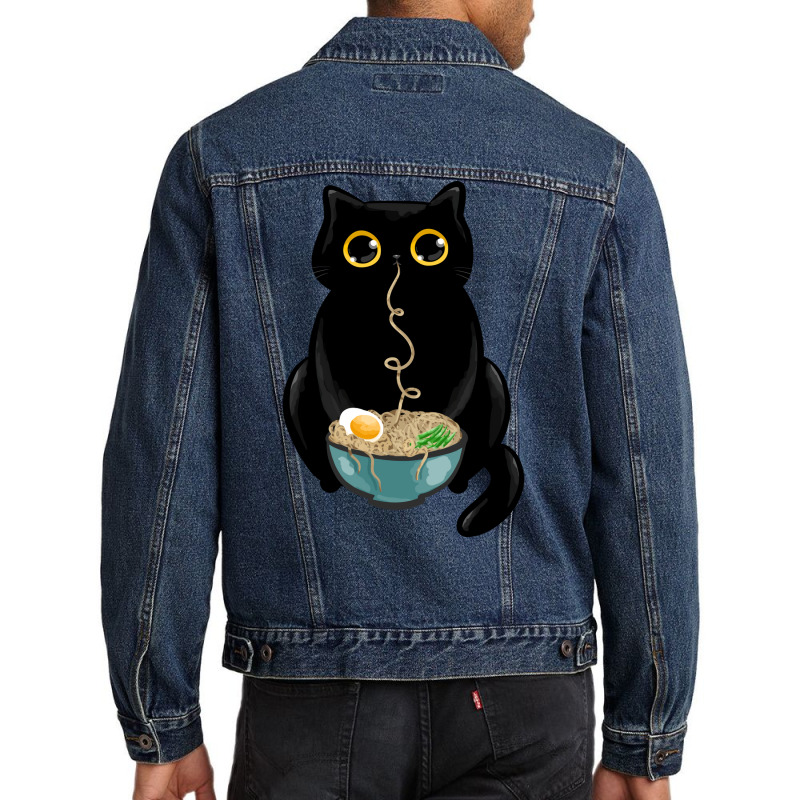 Ramen Cat Love Men Denim Jacket by fizzoviklea | Artistshot