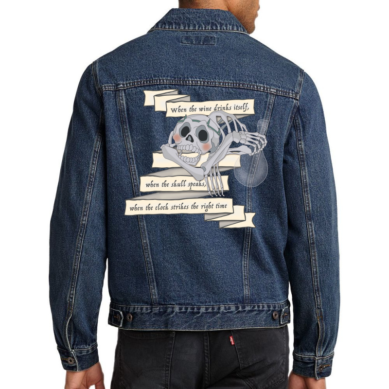 The Last Unicorn Skull Riddle Hipster Men Denim Jacket by ceceliodalisc | Artistshot