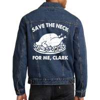 Save The Neck For Me Clark Hipster Men Denim Jacket | Artistshot