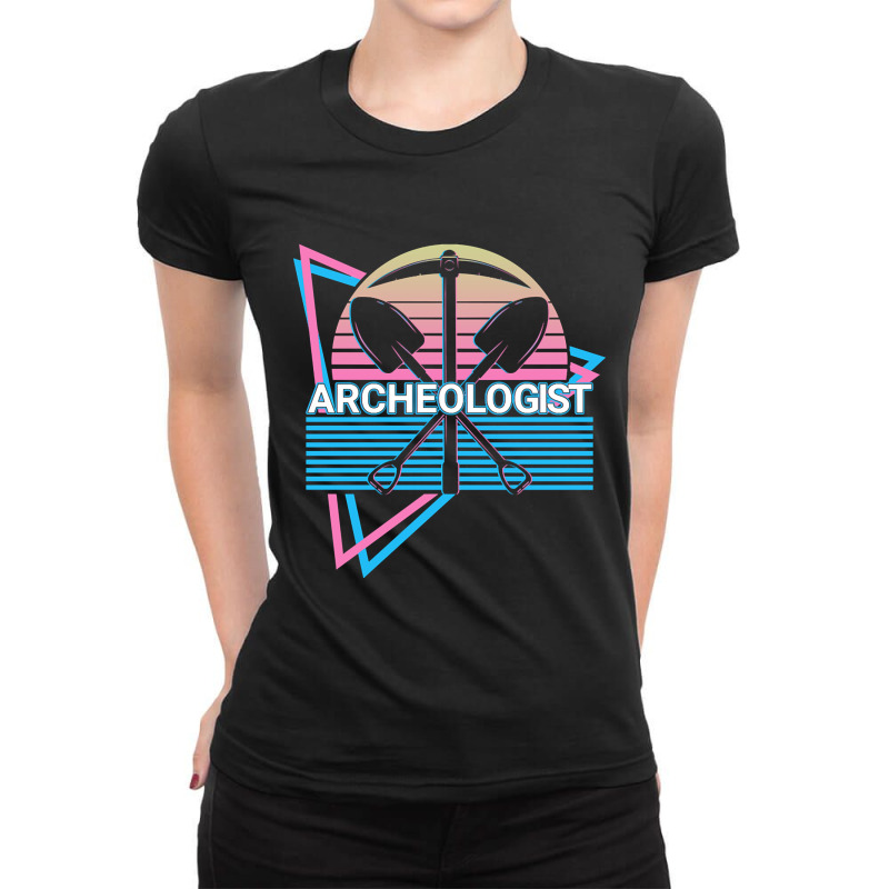 Hot Trend Archeologist Archeology Vaporwave Aesthetic Retro Gift Ladies Fitted T-Shirt by Box Bingham | Artistshot