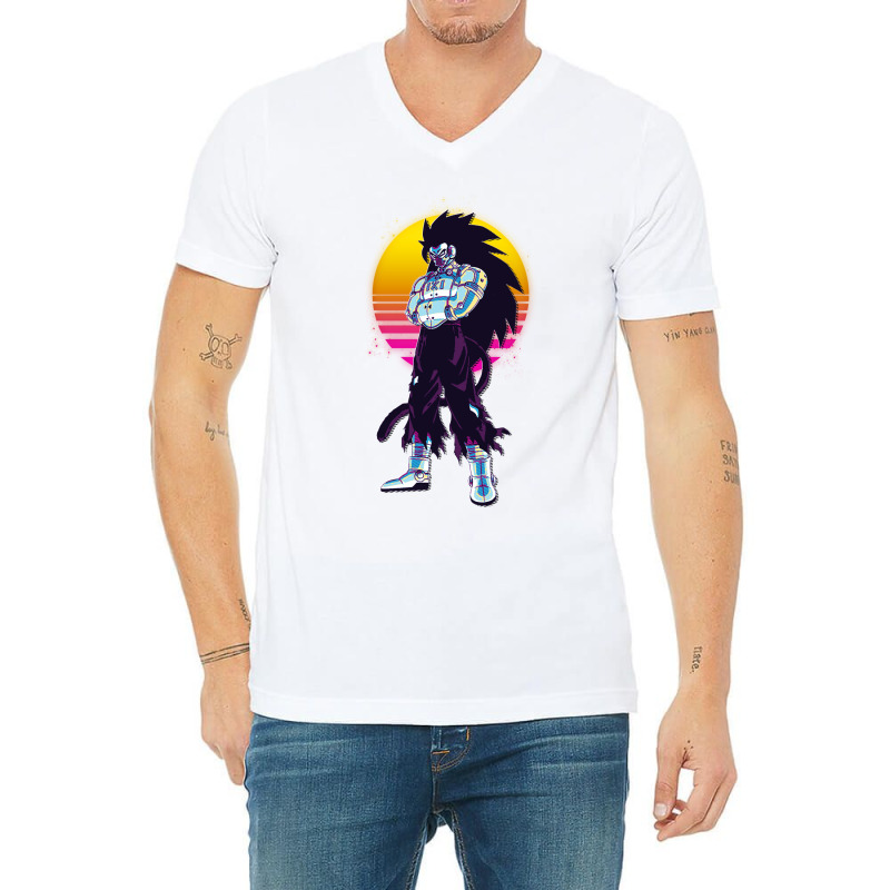 Evil Saiyan V-Neck Tee by apeinz | Artistshot