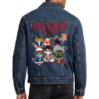 Stranger Cats Funny Men Denim Jacket | Artistshot