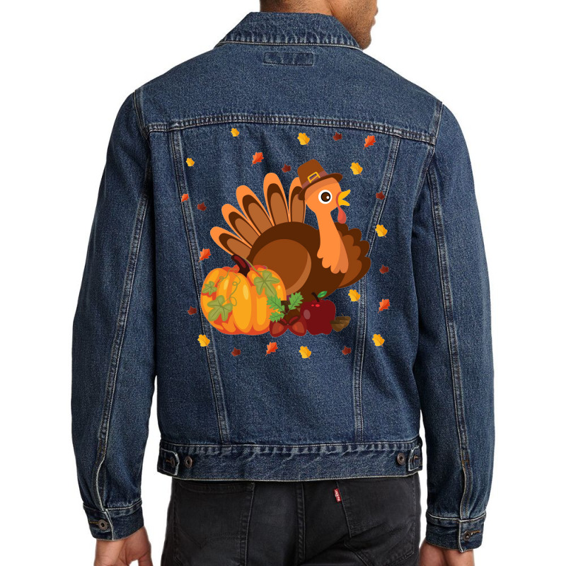 Thanksgiving Aesthetic Men Denim Jacket | Artistshot