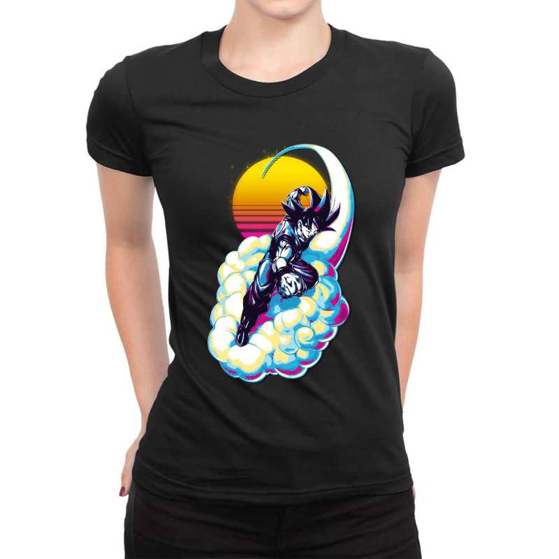 Goku With Kinton Cloud Ladies Fitted T-Shirt by apeinz | Artistshot