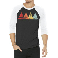 Sailing Sail Boat Hipster Nostalgia 3/4 Sleeve Shirt | Artistshot