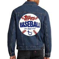 Topps Baseball Vintage Style The Real One Retro Men Denim Jacket | Artistshot