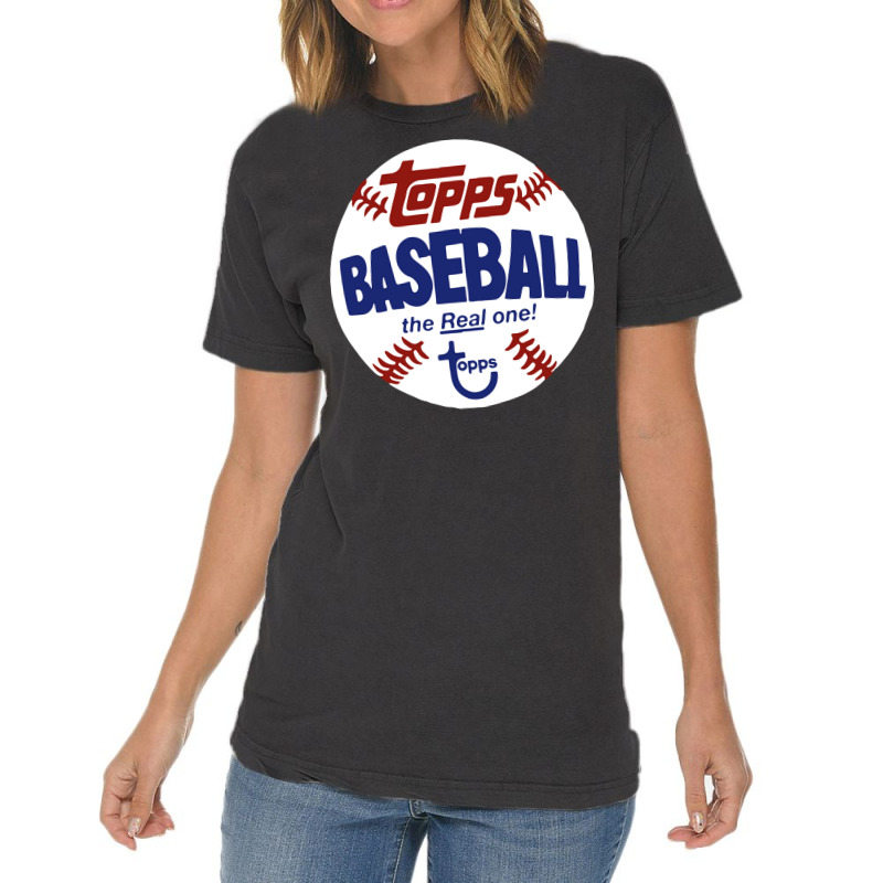 Topps Baseball Vintage Style The Real One Retro Vintage T-Shirt by fizzoviklea | Artistshot