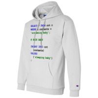 Mysql Code New Baby  Rock Baby To Sleep Baby Green Champion Hoodie | Artistshot