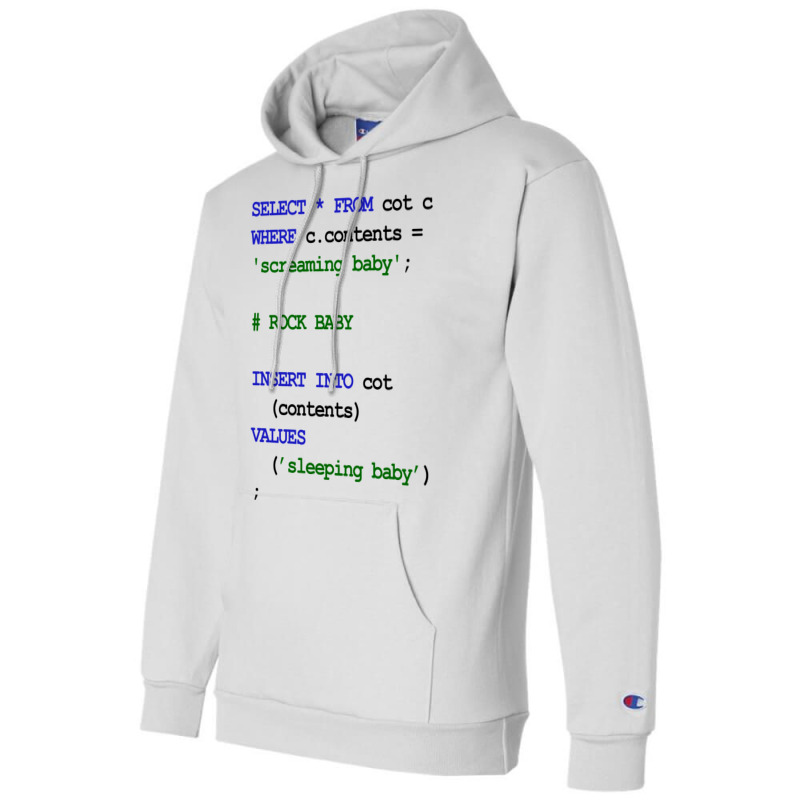 Mysql Code New Baby  Rock Baby To Sleep Baby Green Champion Hoodie | Artistshot