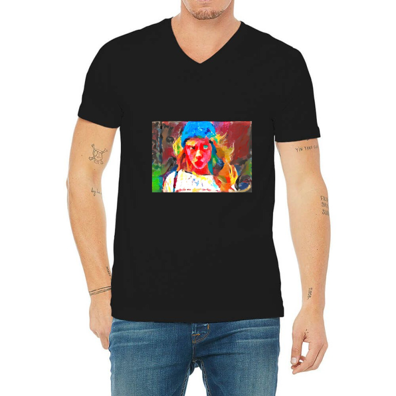 Very Wierd Colorful Girl V-neck Tee | Artistshot