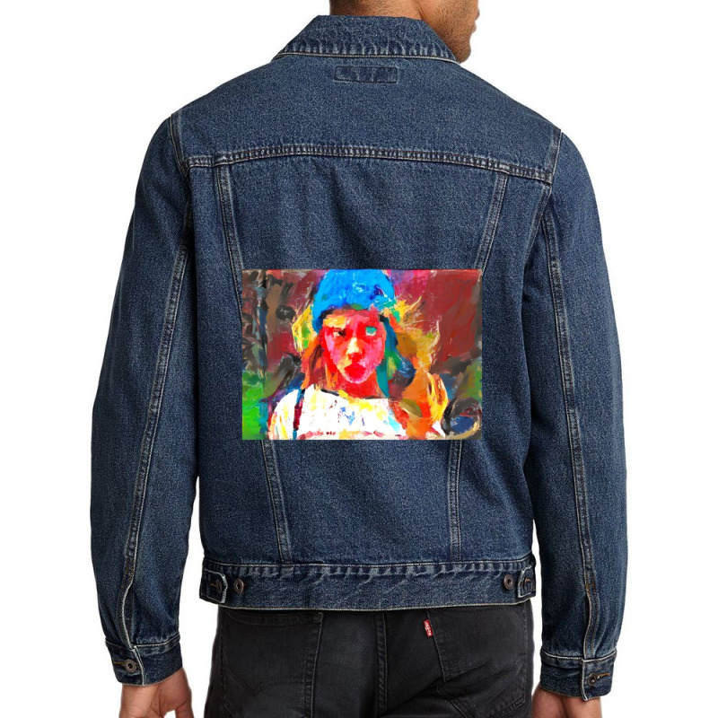 Very Wierd Colorful Girl Men Denim Jacket | Artistshot