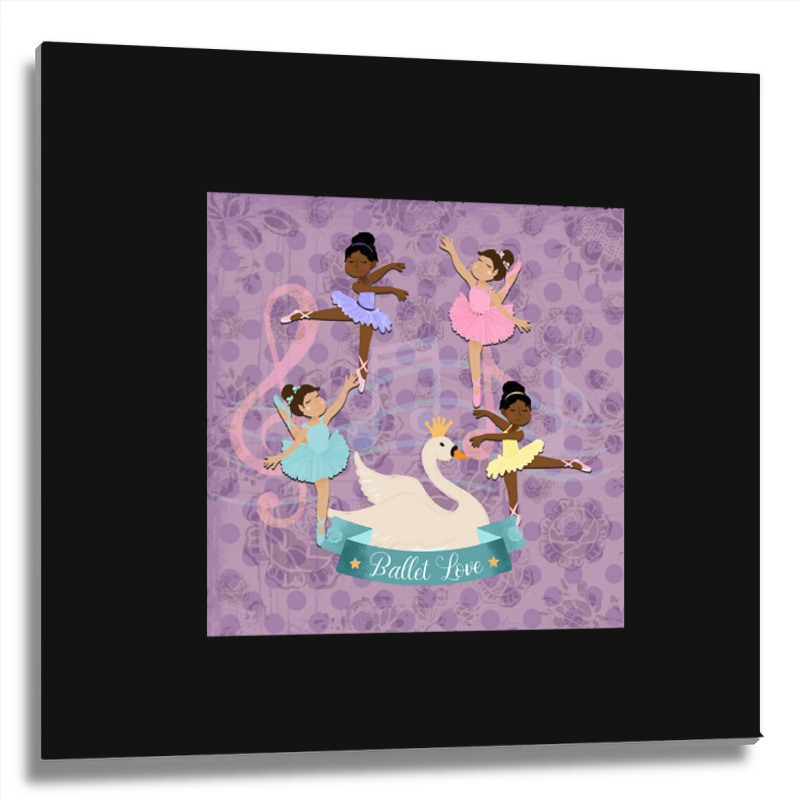 Limited Edition Ballet Love Little Ballerina Metal Print Square | Artistshot