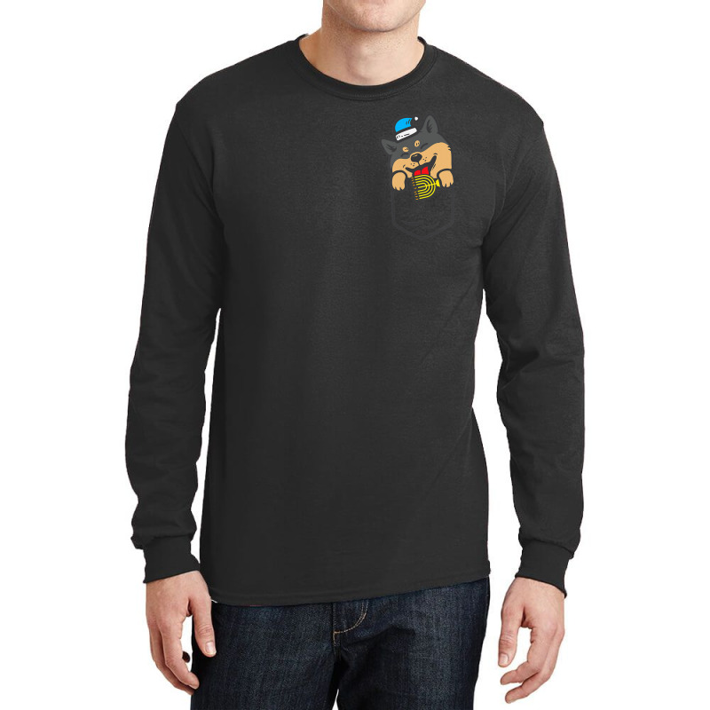 Hot Trend Pocket Black Shiba Inu Menorah Akita Dog Hanukkah Jew Long Sleeve Shirts by hongquangd | Artistshot