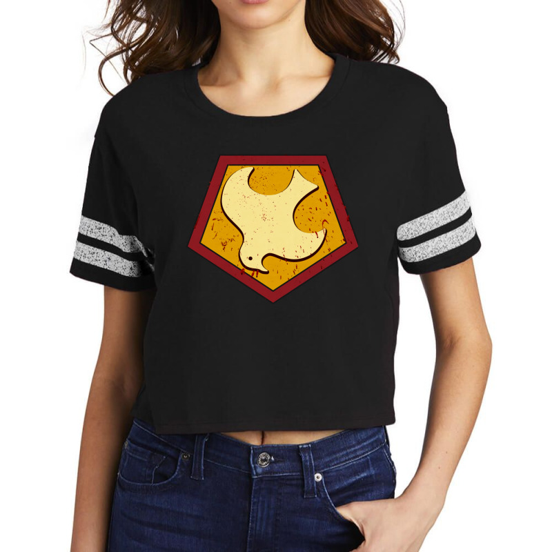 Superhero Peacemaker Emblemdesigns For Men & Women Scorecard Crop Tee | Artistshot