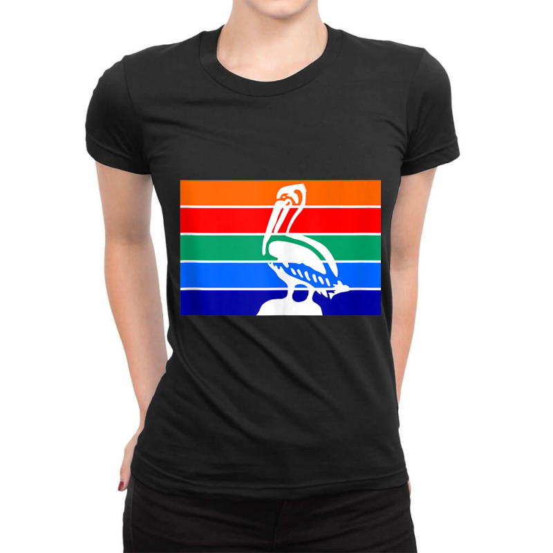 St. Petersburg Florida Pelican Flag Local Heritage Pride Tank Top Ladies Fitted T-Shirt by been | Artistshot