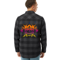 Multicolored Scandinavian Viking Skull In Helmet With Crossed Axes Mod Flannel Shirt | Artistshot