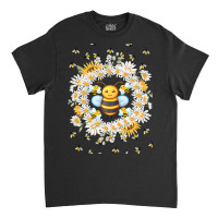 Bee And Flowers Classic T-shirt | Artistshot