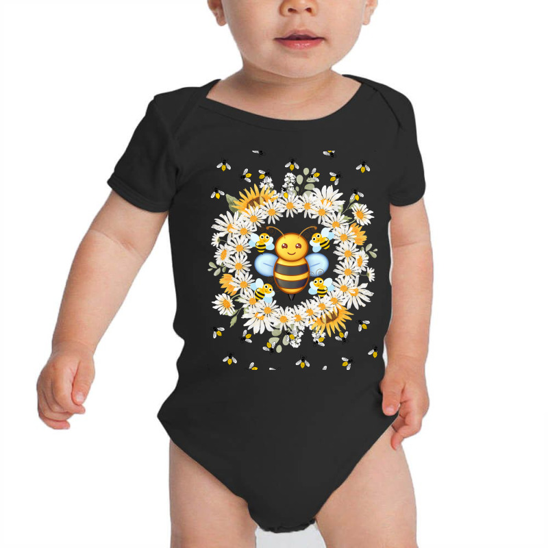 Bee And Flowers Baby Bodysuit | Artistshot