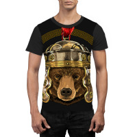 Bear In Roman Helmet Centurion Legionnaire Bear Lover 57.png Graphic T-shirt | Artistshot