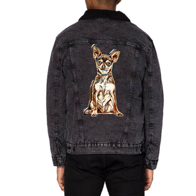 Dog Life Unisex Sherpa-Lined Denim Jacket by Kemnabi | Artistshot