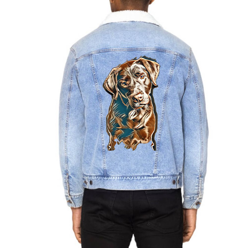 I Love My Dog Unisex Sherpa-lined Denim Jacket | Artistshot