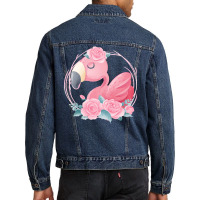 Flamingo T  Shirt Cute Dreaming Pink Flamingo Floral T  Shirt Men Denim Jacket | Artistshot