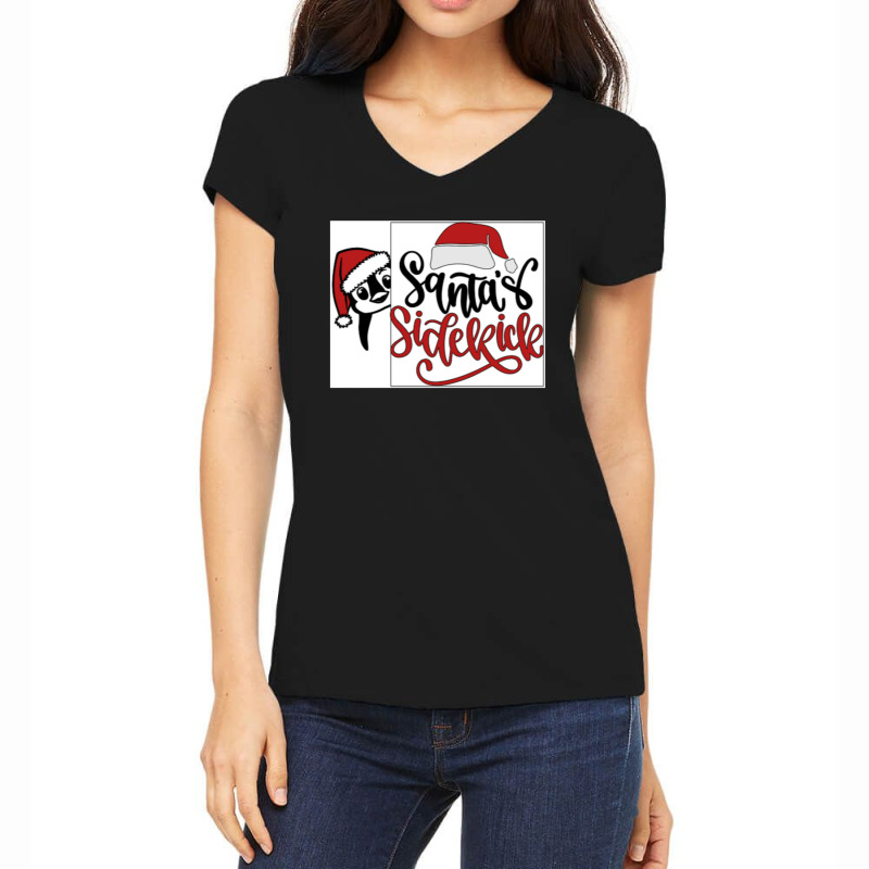 Santa Sidekick 1 Women's V-Neck T-Shirt by JudithPlagmann | Artistshot