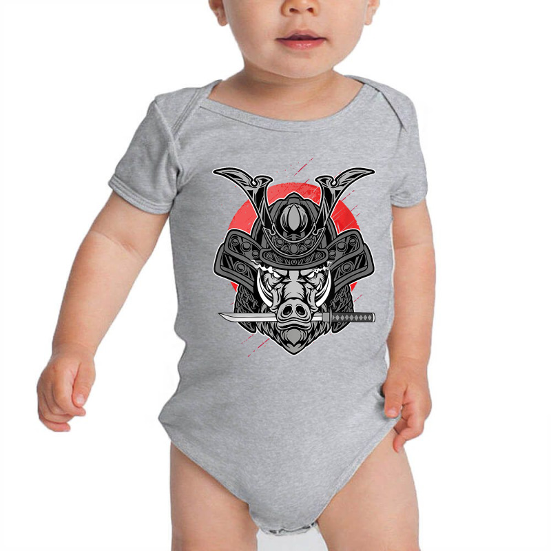 Ancient Japanese Samurais Wild Pig Katana Aesthetic Graphics T Shirt Baby Bodysuit by katheleenweb0 | Artistshot