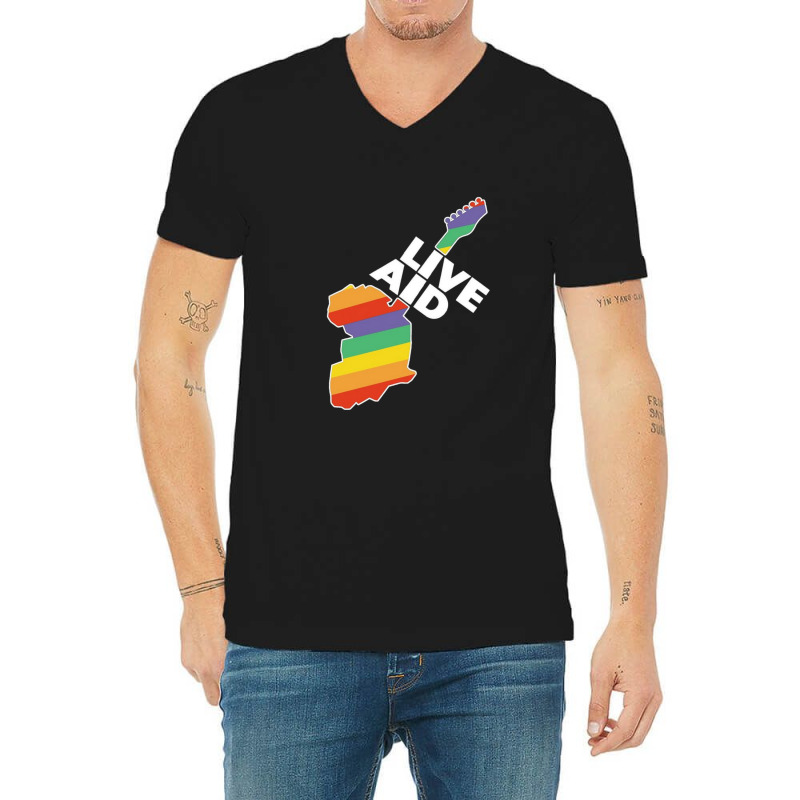 Live Aid V-Neck Tee by AcostaLopezJuan | Artistshot