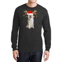 Limited Edition Reindeer Akita Dog With Santa Hat Christmas Light Xmas Long Sleeve Shirts | Artistshot