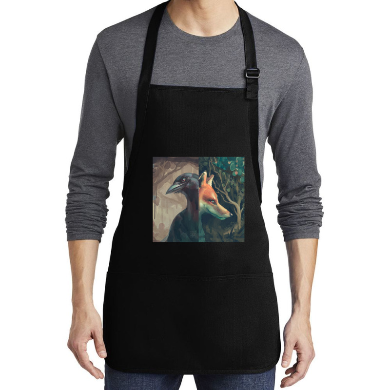 The Fox And The Crow 1 Medium-length Apron | Artistshot