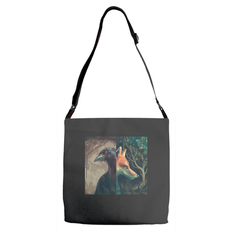 The Fox And The Crow 1 Adjustable Strap Totes | Artistshot