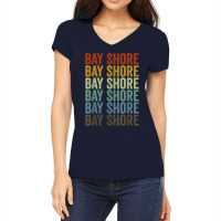 Bay Shore City Retro T Shirt Women's V-neck T-shirt | Artistshot